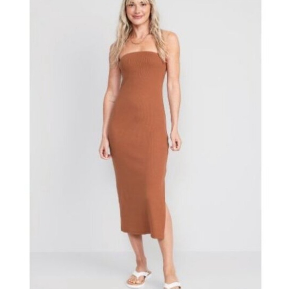 Tan Strapless Dress NWT